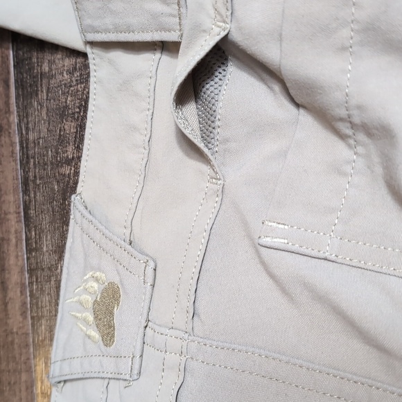 AKHG Quickhatch Cargo Vented Hiking Trail Pants Size 34x32 In Tan Stretch Nylon - Picture 4 of 13